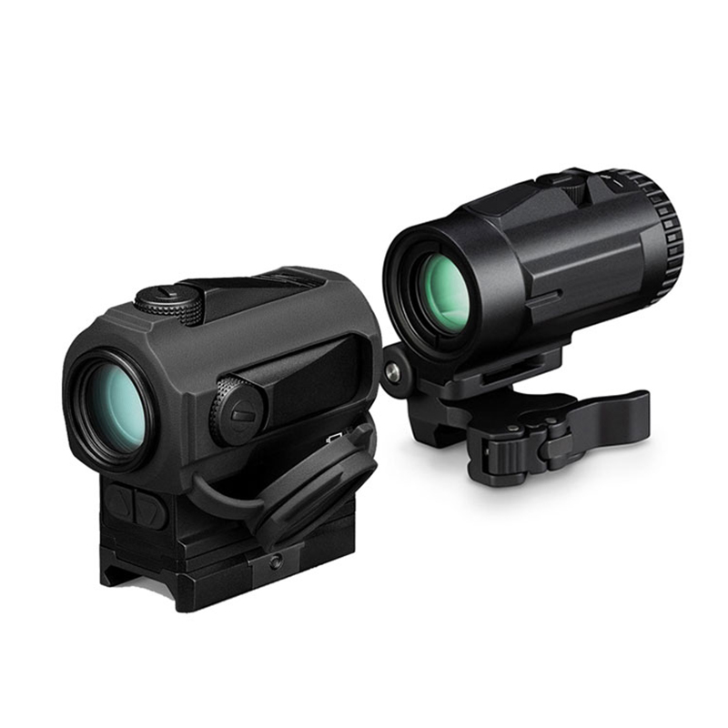 Taktiki 3X böyüdücü nişangahlar optika ovçuluq tüfənginin görməli yerləri 20 mm tüfəng tapançası üçün QD montajlı qırmızı nöqtə nişangahı