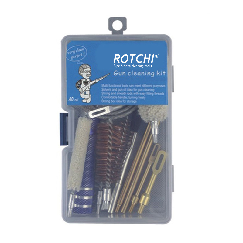 Universal Gun Təmizləmə Kit Plastik qutusu qablaşdırıldı
